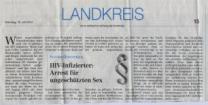 HIV-Infizierter: Arrest für ungeschützten Sex